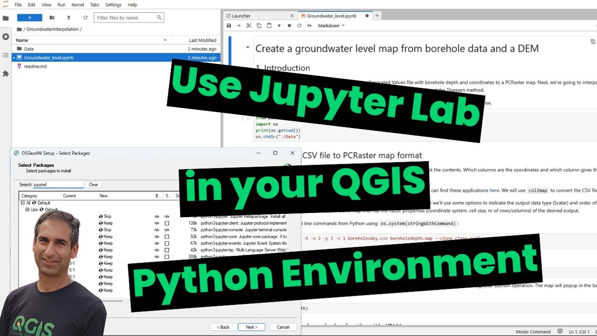 Use Jupyter Lab in your QGIS Python Environment - QwastTube