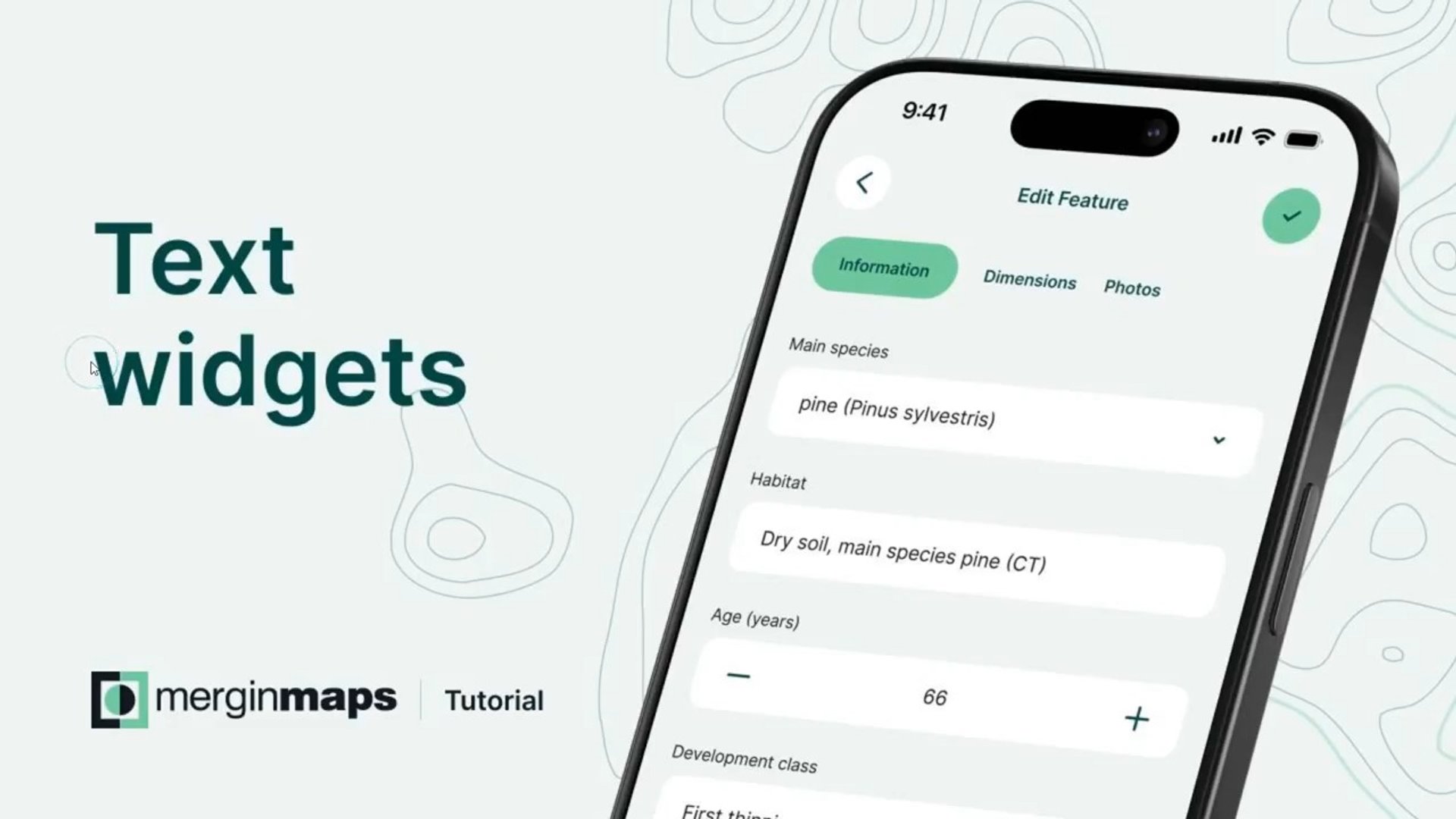 Mergin Maps tutorial - Text widgets - QwastTube