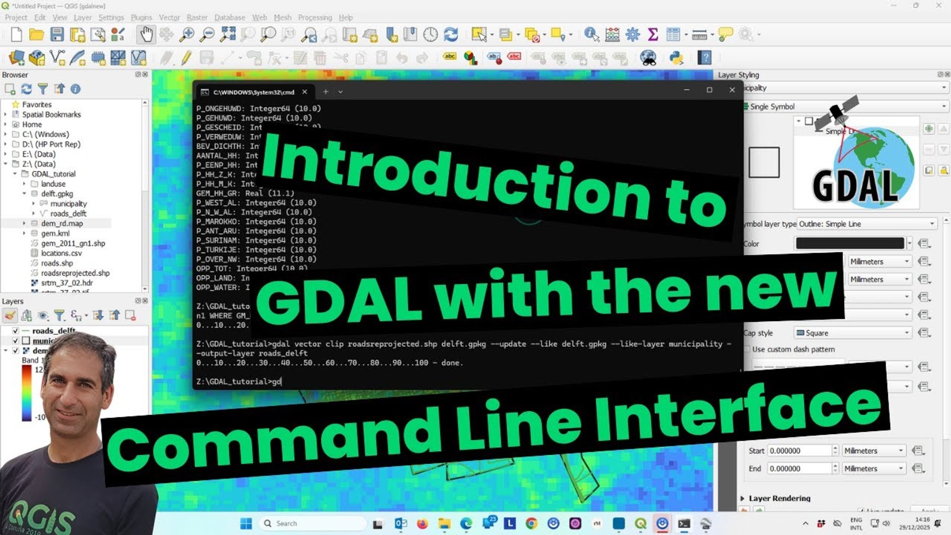 Introduction to the Geospatial Abstraction Library (GDAL) with the new